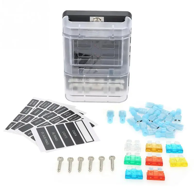 DC32V 100A блок предохранителей с лезвием Holder 12P отрицательным автобусным стержнем