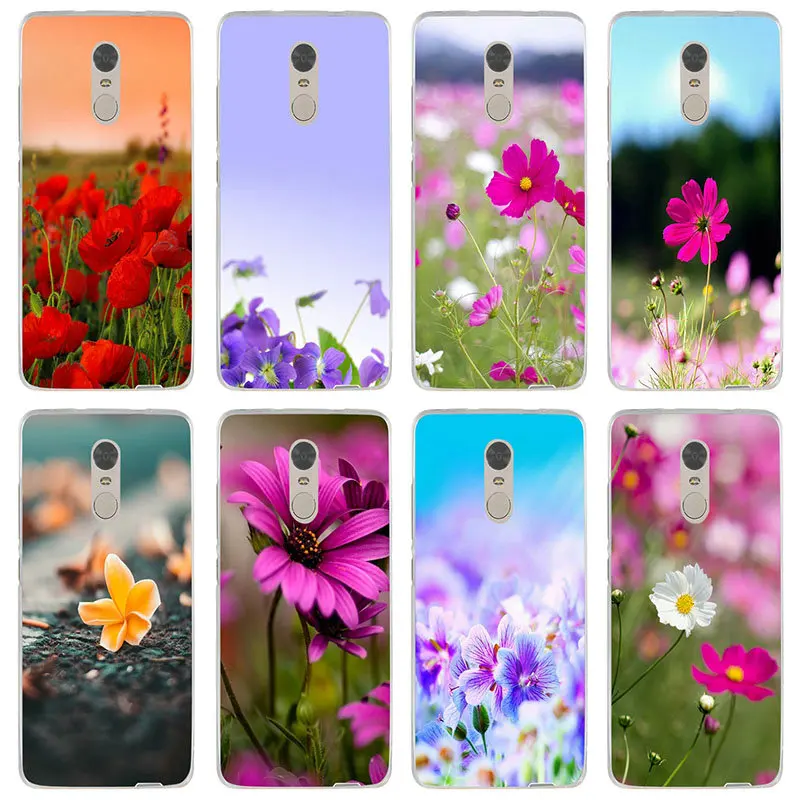 Придорожная цветы Мягкий TPU чехол для телефона Аксессуары Xiaomi Mi Note Max 2 3 4 5 5S 5X6 6X8 9 SE