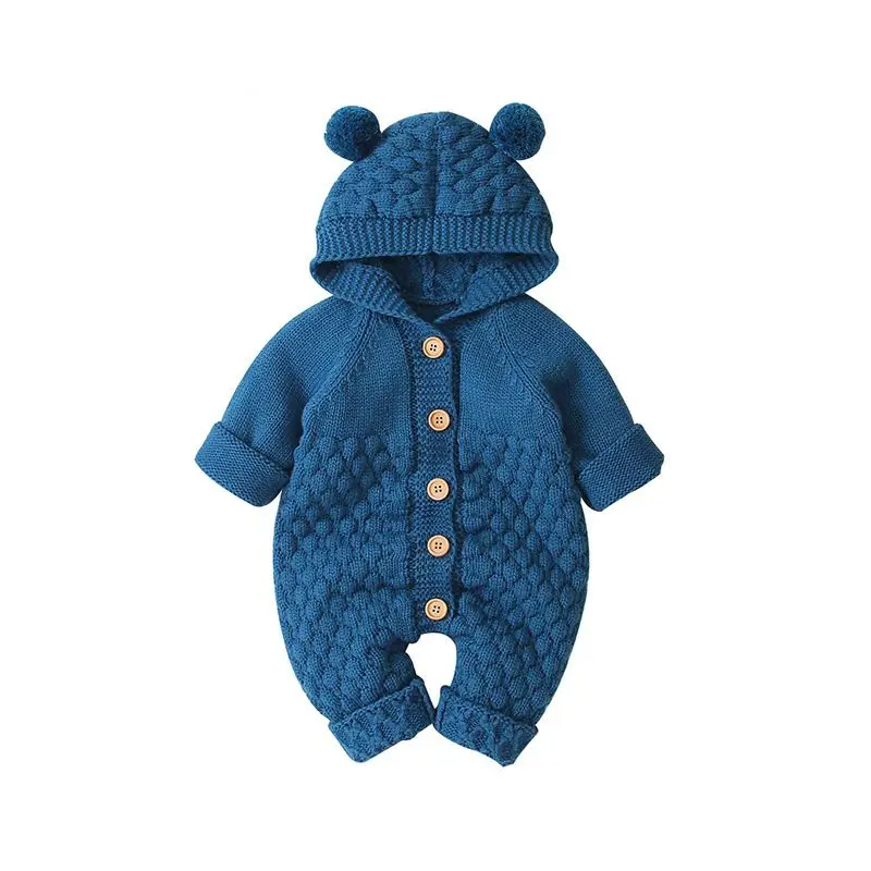 2020 Baby Knit Rompers Cartoon Bear Knitted Autumn Newborn Boys Jumpsuits Clothes Winter Long Sleeve Toddler Sweater Children |