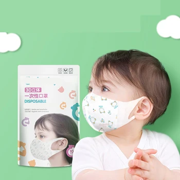 

3D Mask Kids disposable mascarill Children Boy Girl unicorn Mask Men Women 3 Ply Nonwoven Disposable FaceMask