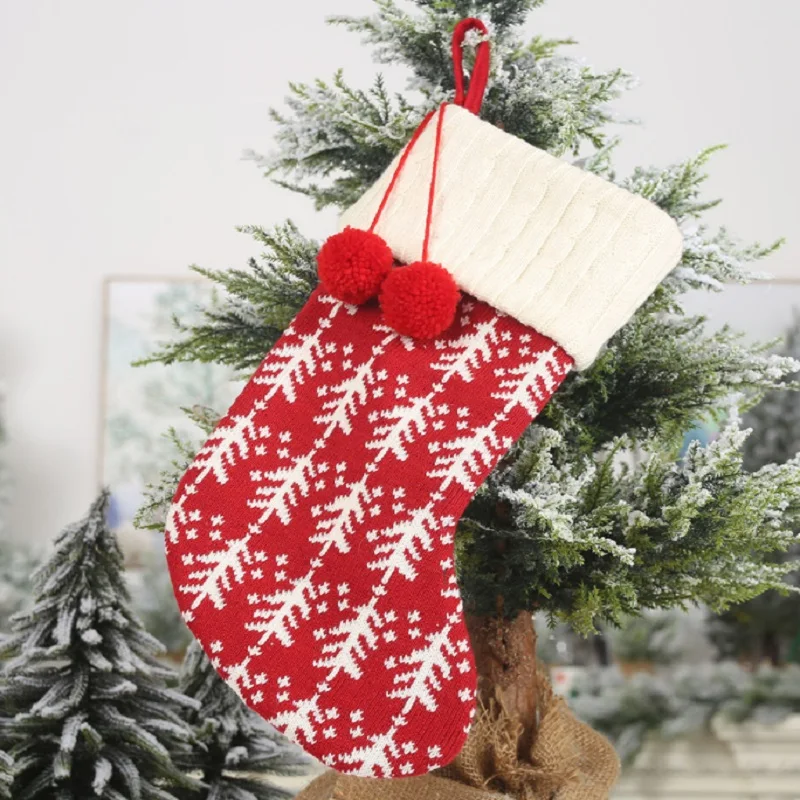 Christmas Socks Santa Claus Christmas Deer Snowman Candy Stockings Bag Christmas Tree Pendant Christmas Gift Bag Decor Supplies