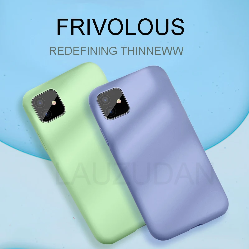 Мягкий силиконовый чехол для iPhone 11 7 карамельного цвета 12 Mini Pro 8 6s Plus 5 SE 2020 X XR XS Max
