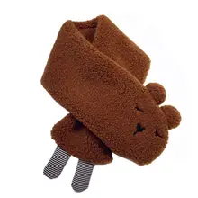 Зимний детский шейный платок, шарфы, теплая флисовая шаль для маленьких мальчиков и девочек, детский хлопковый шарф