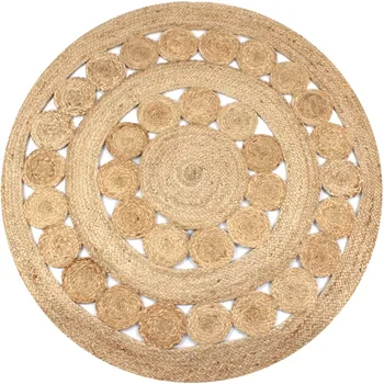 

VidaXL Area Rug Braided Design Jute 120 Cm Round 245343