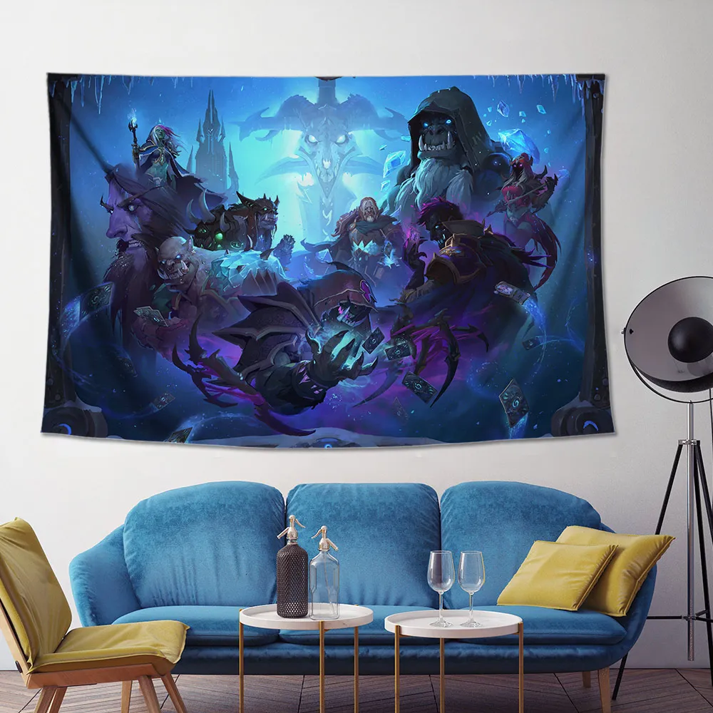 Hearthstone Легенда игры плакат подвесная ткань замороженный трон Фотофон Ткань
