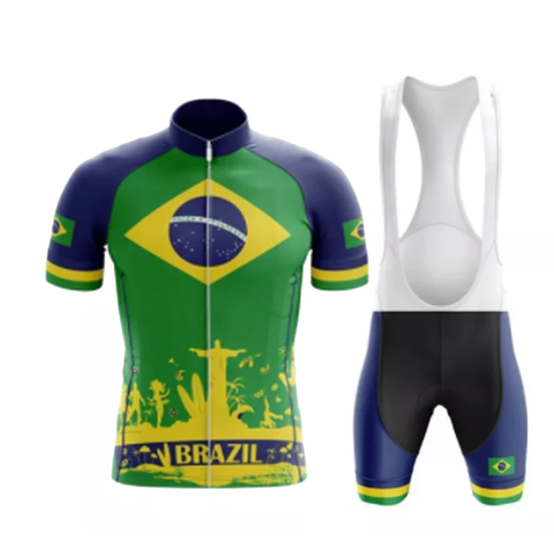 Maillot Cyclisme Jaune Brésil - Veste Courte Vélo - Homme/Femme - NEUF