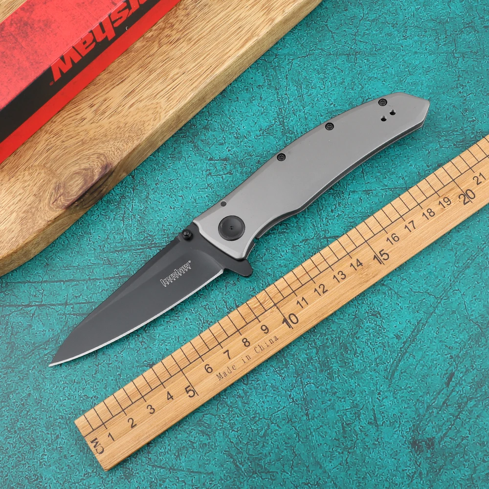 Складной нож Kershaw 2200 8Cr13Mov лезвие полностью стальное титановое покрытие карманный