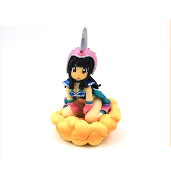

14CM Dragon Ball Cartoon Clothing Chichi Son Goku Wife GK Statue PVC Collect Model Toy M3702