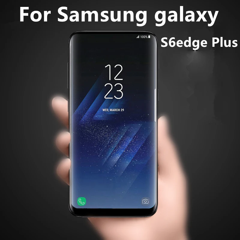 Screen Protector Full Coverage Soft Film For Samsung Galaxy S6 edge Plus 3D Curved Cambered (Not Tempered Glass) 10PCS/lot | Мобильные