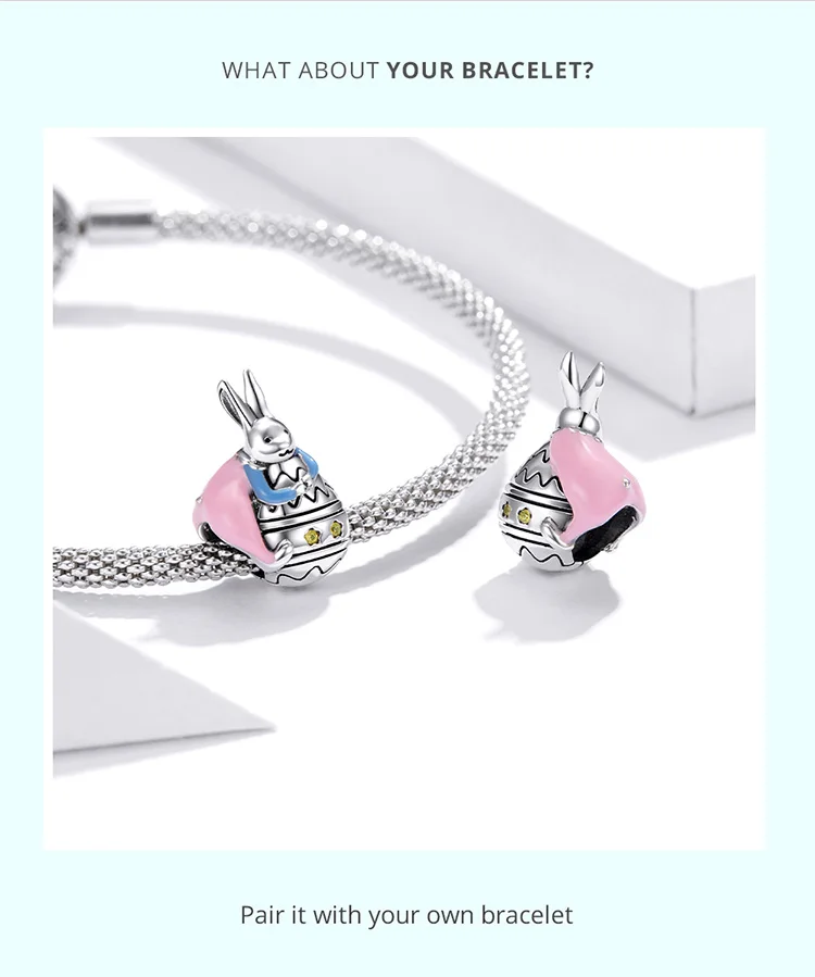 WOSTU-Pingente Colorido Fit para Pulseira, 925 Sterling