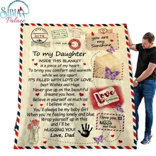 

Throw Blanket - to my daughter blanket Fleece Throw Blanket,Super Soft Ultra-Soft Micro Fleece Blanket for Bedroom SOFE Couch