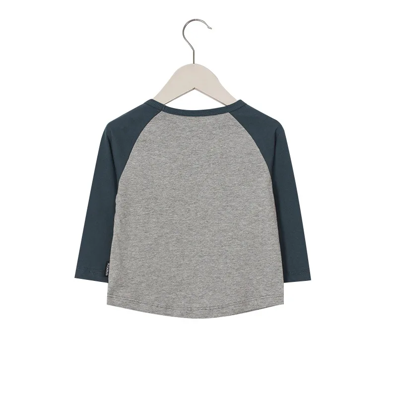 

2019 Autumn New Style Children BOY'S Pure Cotton Crew Neck Long Sleeve Lettered Pattern Raglan Sleeve T-shirt
