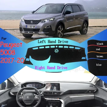 

Dashmat sun Dash Board Cover instrument Platform Cover Mat Protective Pad Carpet for Peugeot 5008 2017 2018 2019 Mk2 3008GT GT