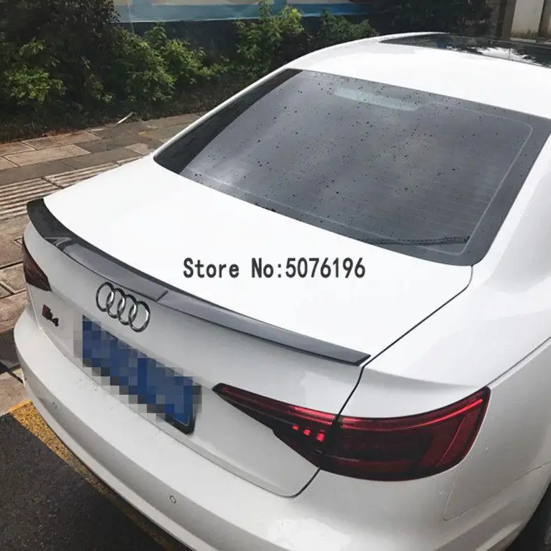 CS Стиль углеродного волокна задний спойлер крыло подходит для Audi S4 B8 B8.5 S4 4 двери 2009