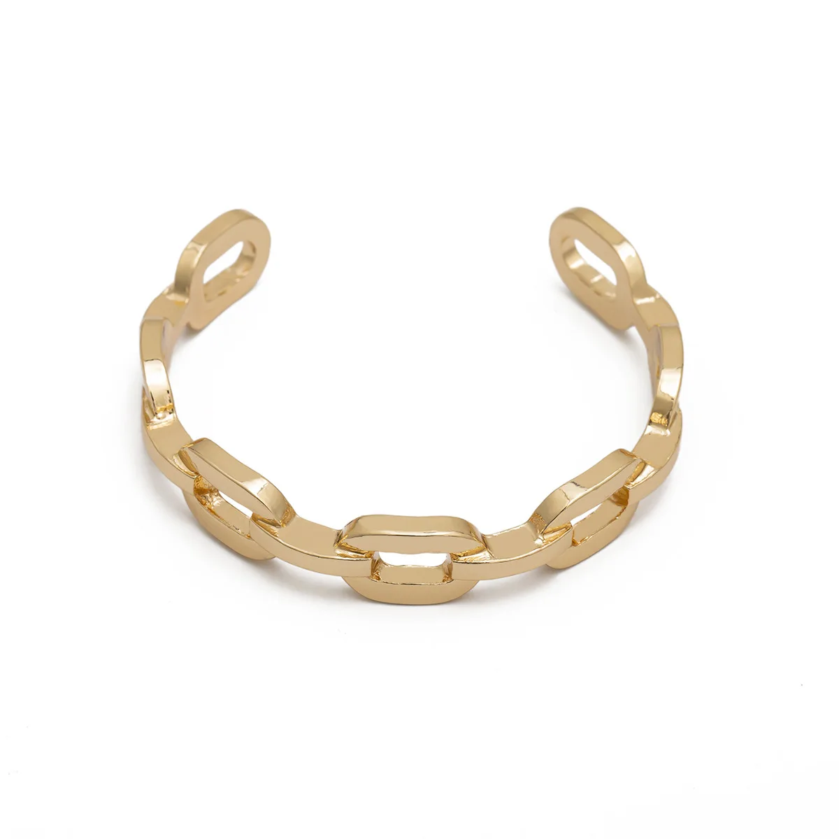 Панк Золотой Серебряный браслет, набор Круглых Металлических Браслетов для женщин, звеньевая цепочка, браслет с подвеской и геометрическим дизайном, женская мода, простая