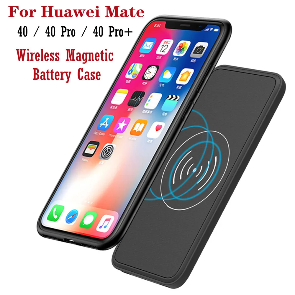 

External PowerBank Charging Case For Huawei Mate 40 Pro Battery Case Magnetic Wireless Battery Charger Case For Mate 40 Pro+