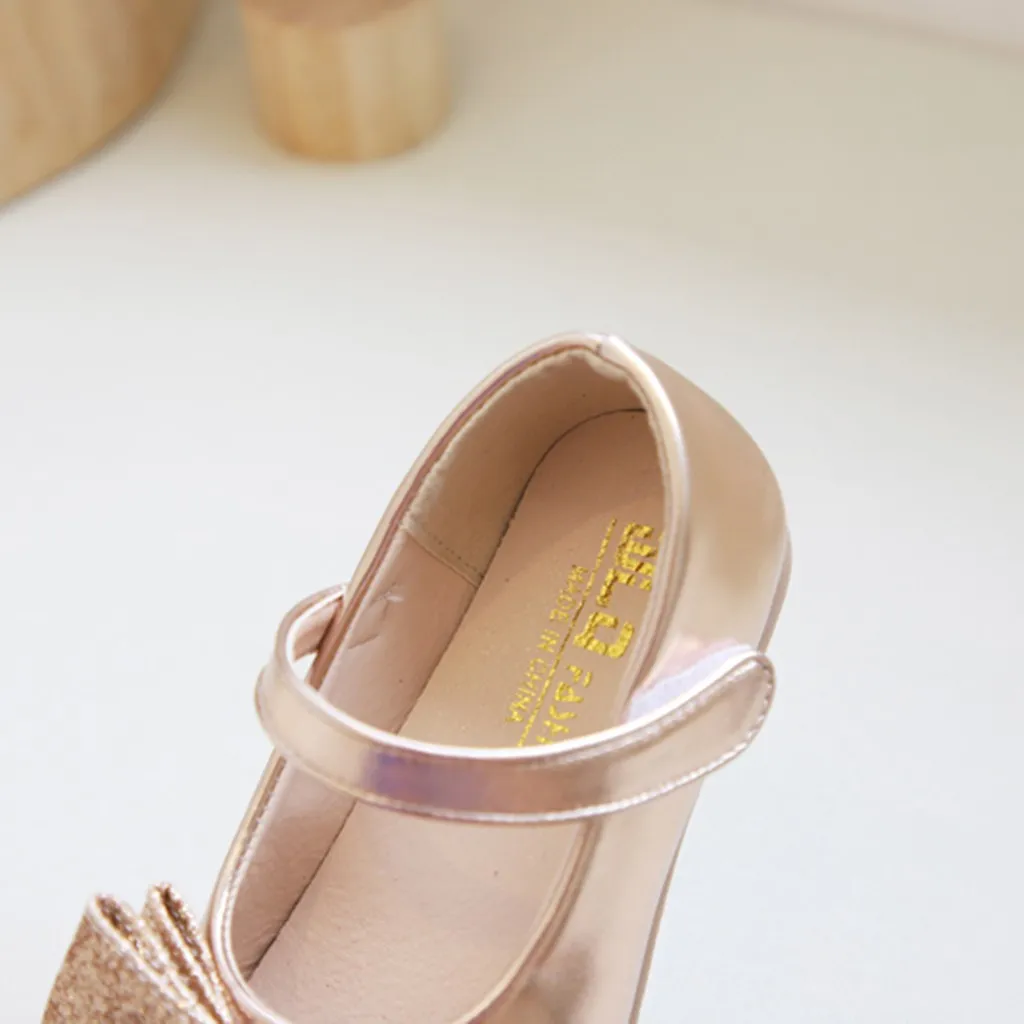 PU Leather Infant Baby Girl Shoes Children Infant Kid Baby Girl Bling Sequins Shallow Single Princess Casual Shoes#smt