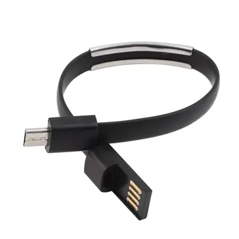 

Hot! 22cm Portable Noodle Usb Cable Wristband Micro USB Cable Charger Charging Data Sync For Android Cell Phone Best Price Dec22