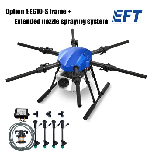 EFT E610-S 16L сельскохозяйственный опрыскивающий Дрон Водонепроницаемая платформа полета 1404 мм гексакоптер рамка - Цвет: Option 1