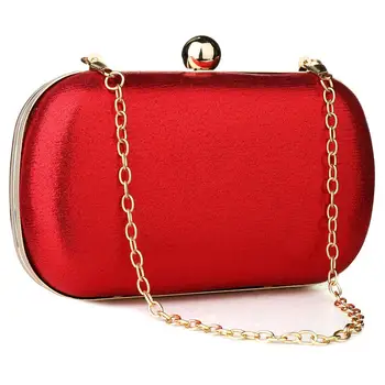 

Mini Wedding Party Handbag Champagne Women Purse Evening Banquet Bride Clutch Bags With Chain Solid Wedding Bags Bolsa Feminina