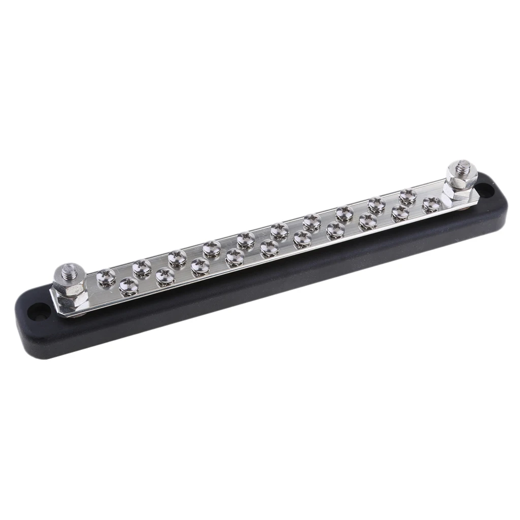 5x4mm Screws Auto /& Marine 100A Power Distribution Bus Bar /& Cover