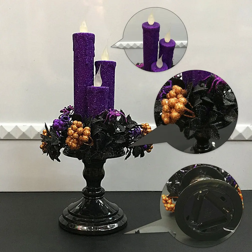 Хэллоуин Электрический батарея питание Tealight светящиеся свечи ужас вечерние украшения