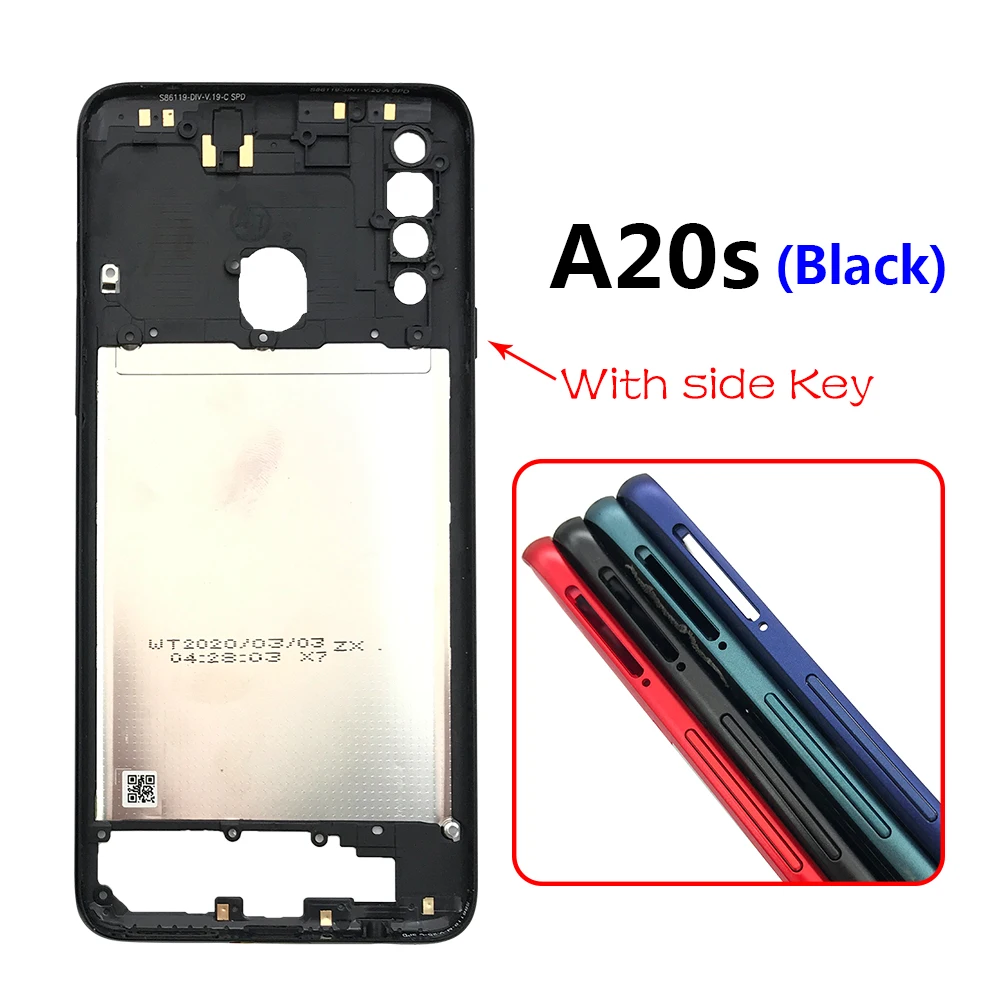 삼성 A20S A30S A50S A70 미들 프레임 A205 A405 A305 A505 A22 4G 5G 미들 프레임 베젤 미들 플레이트 교체 부품 신제품