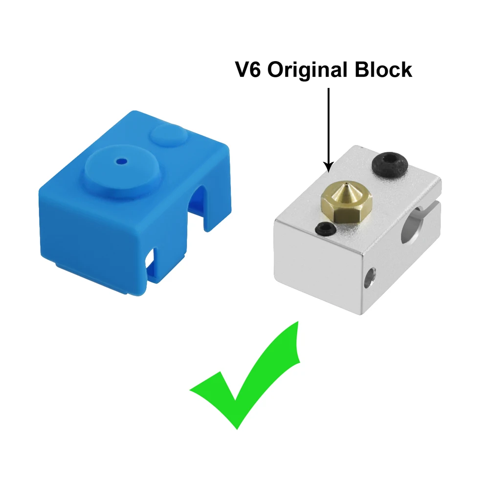 

Silicone Case for E3D V6 Beating Block 3D Printer Parts Aluminum block Silicone Sleeve High Temperature Protection Cover Blue