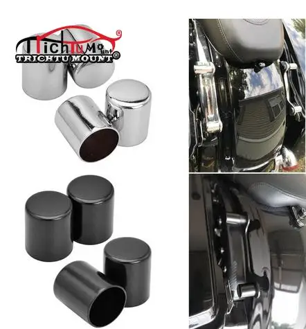 Black/Chrome Motorcycle Docking Hardware Point Cover For Harley Dyna  Fat Bob Street Bob Sportster 1200 Iron 883 Softail Fat Boy