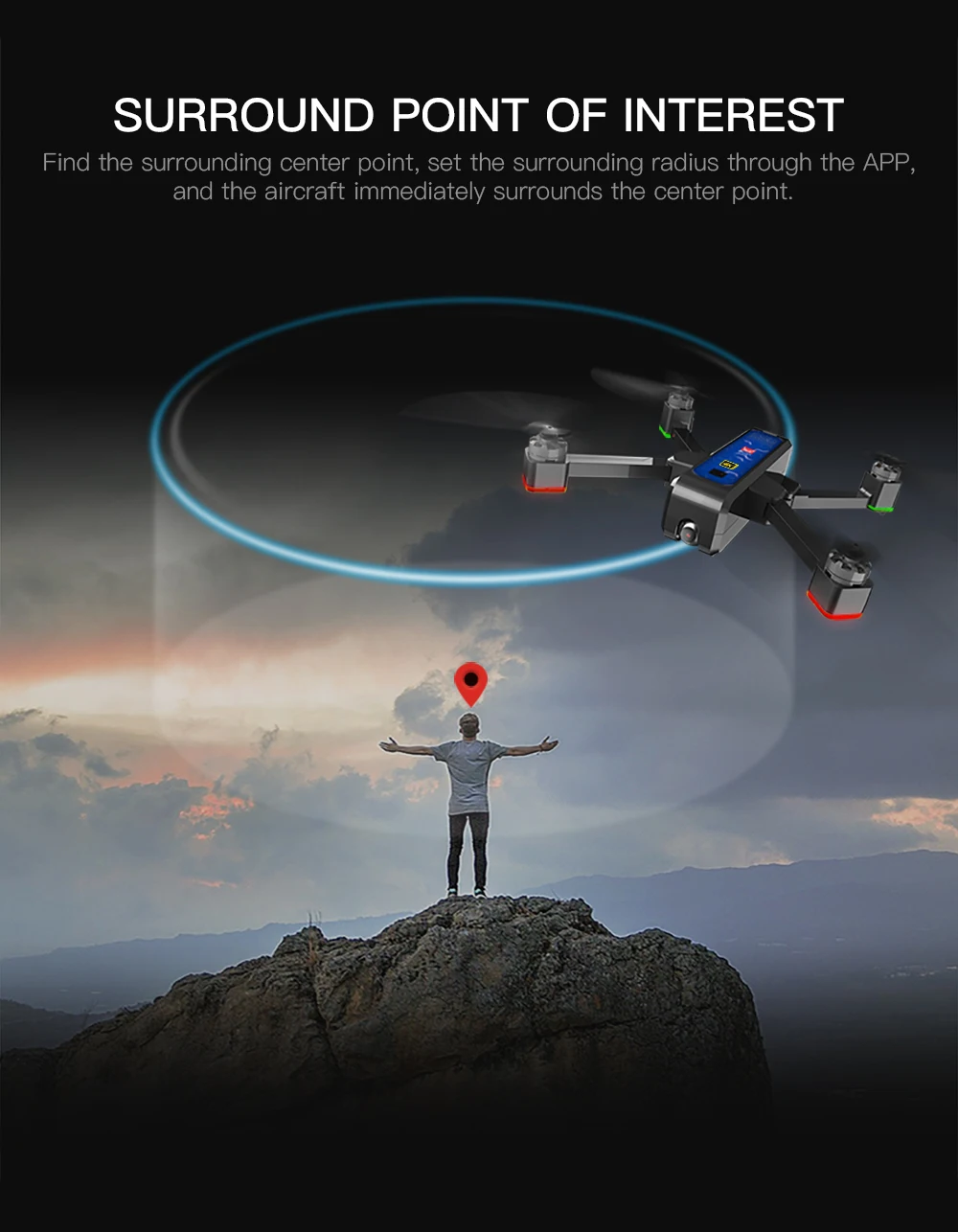 MJX B4W RC Drone GPS Drones with 5G WiFi 4K HD Camera Anti-Shake SD card GPS Optical Flow Follow Brushless Quadcopter VS X12 F11