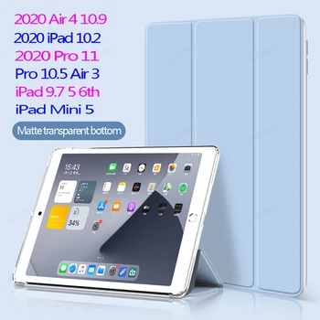 

For iPad 10.2 Case 2020 Air 4 10.9 New iPad Pro 11 10.5 Air 3 Funda 2019 Mini 5 9.7 6th 7 8th Generation Transparent Bottom Case