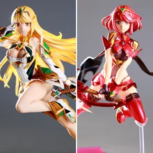 Xenoblade 2 homura hikari pvc anime figura de ação crônicas jogo destino sobre pyra luta 1 \ 7 escala heroína figuras sexy brinquedos