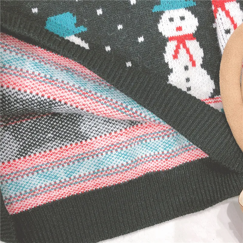 Туфли в стиле Mori Girl, Рождество год свободные вязанная кофта мягкая в Корейском стиле для девочек; популярная модная обувь для студентов; осень-зима в стиле «Лолита» с героями мультфильмов; вязаный свитер