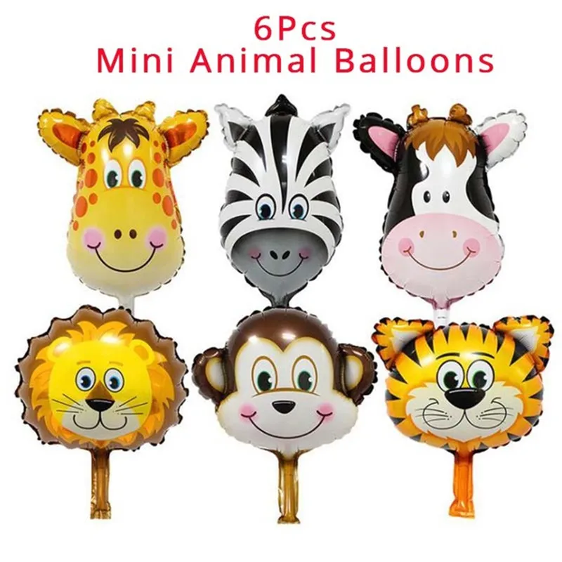 5 piezas/6 piezas de globos con forma de rana, mariposa, caracol, abeja, jungla, safari, decoración para fiestas infantiles, baby shower, suministros para primer y segundo cumpleaños