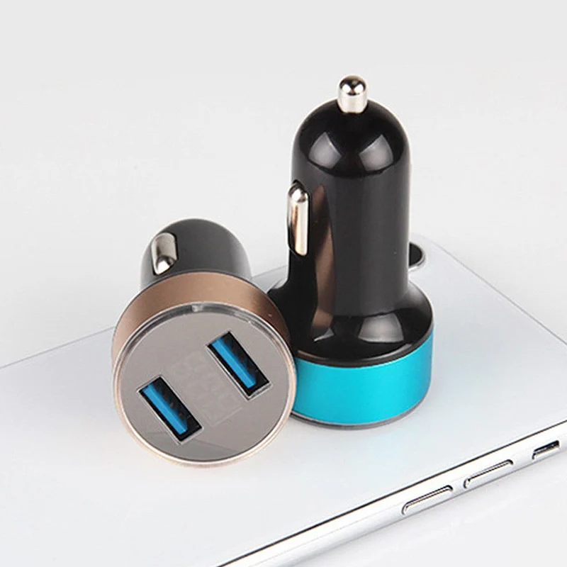 Автомобильное зарядное устройство с двумя USB портами 3 1 А 12 24 В|Зажигалка| |