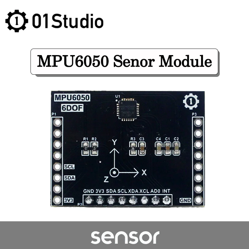 

01Studio MPU6050 Senor Modul 6DOF 3-осевой гироскоп и 3-осевой акселерометр