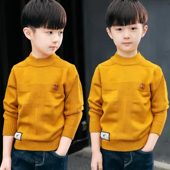 

New Teenager Sweater Knitwear Clothes Winter Teen Boys Long Sleeve Cardigan Knitted Sweater Toddler White Child Tops 3-12 Years