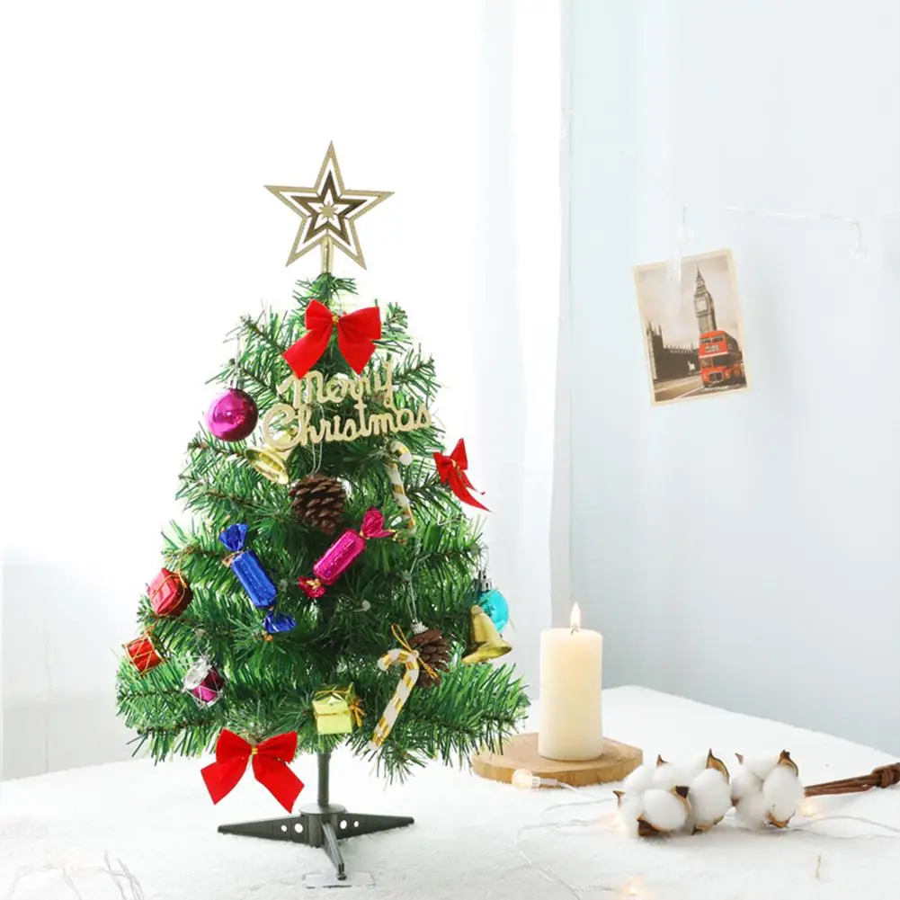  50cm LED Mini Christmas Tree With String Light For Tabletop mall Tree Table Ornaments Home Party De