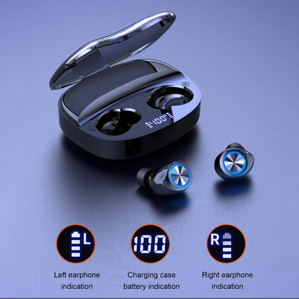 TW90 Wireless Bluetooth V5 0 Stereo HiFi In Ear Earphones With Mic Sports Headphones For Listening To Songs