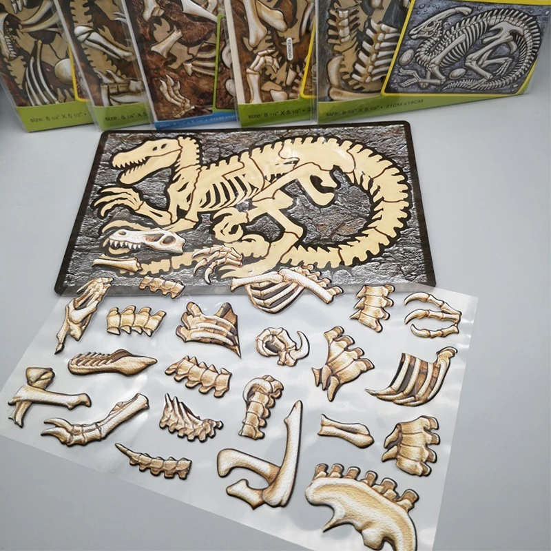 3D раскопки паззл с динозаврами 8 видов на выбор Стикеры, наклейки тиранты Дракон головоломка