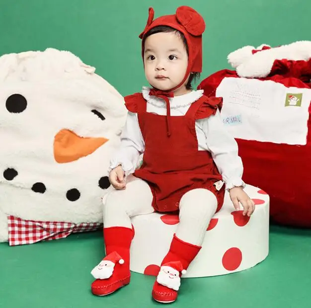 Зимние носки Детская одежда для новорожденных Носки маленьких девочек и