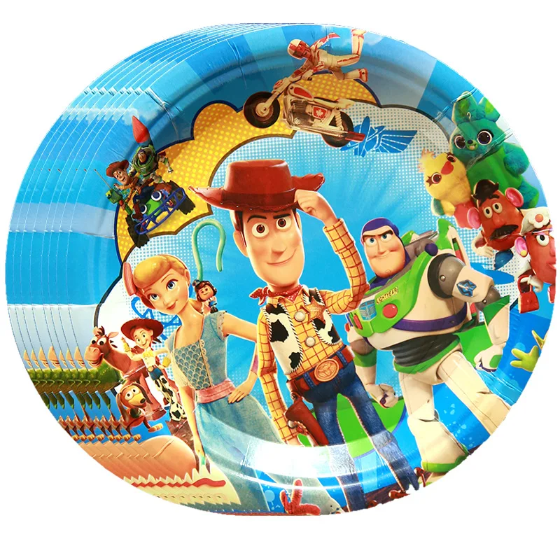 9 inch plate 10pcs 10 шт. disney «История игрушек», «тема, детский душ для мальчика на день рождения украшения свадебного торжества Вечерние поставок чайная чашка тарелка посуда наборы для ухода за кожей - Цвет: 9 inch plate 10pcs