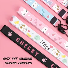 Держатель для ключей с милым котом из мультфильма, держатель для ID бейджа, ремешок для телефона на шею с брелоком для huawei, для ключей, ID карт, ремни для мобильного телефона