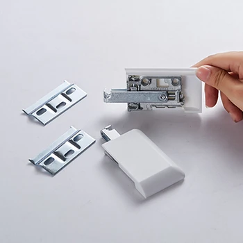 

White Adjustable Cabinet Wardrobe Hanging Code Zinc Alloy Fixed Bracket Furniture Fittings Cabinet