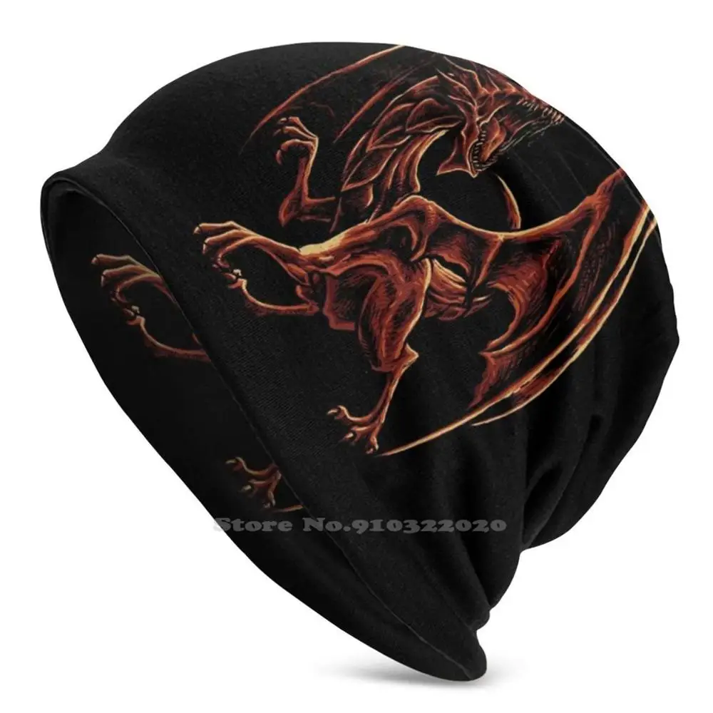 Angry Infuocato Dragon New Diy Print Berretti Cappelli Winter Hedging Cap Knight Soldier Armor Barbarian Mage Paladin