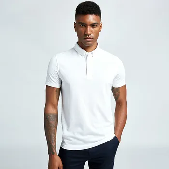 

Mens White Polo Shirts Short Sleeve Summer Tee Shirt Men Casual Solid Polo Male Oversized Tops Boys Breathable Cotton Polo Shirt