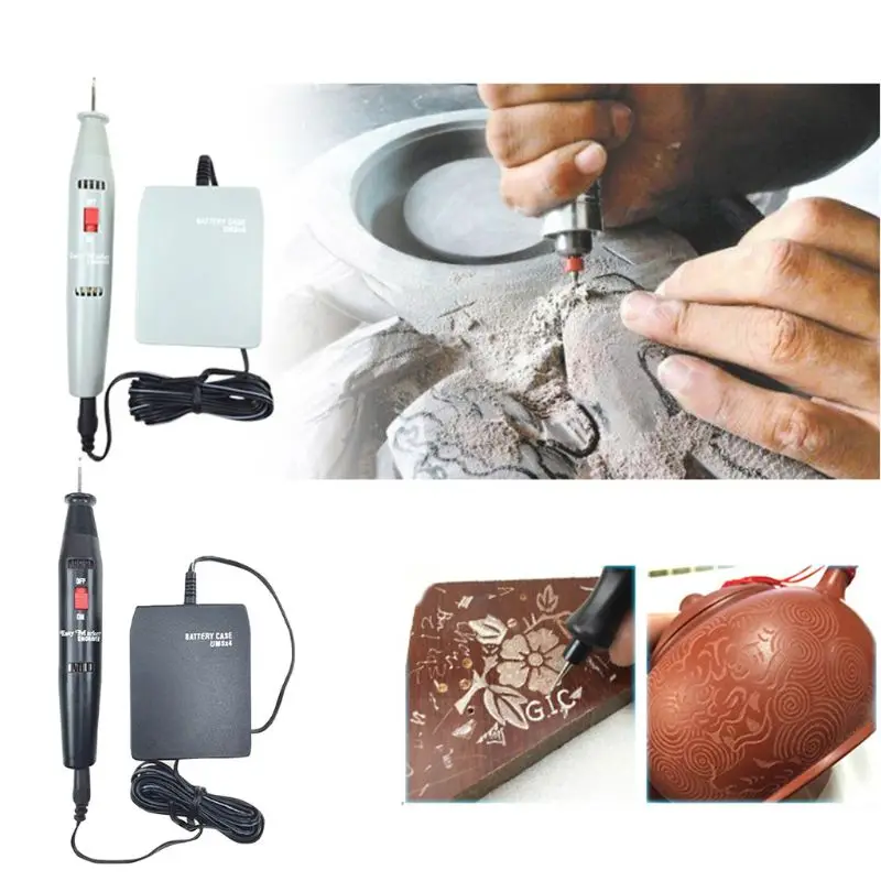Electric Engraving Pen Metal Engraver Jewelry Glass Stone Lettering Carve Tool 63HF