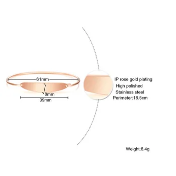 

RUIYI winter arrival fashion jewelry for women birthday gift 6mm Simple no allergic U shape lover Bracelet single style