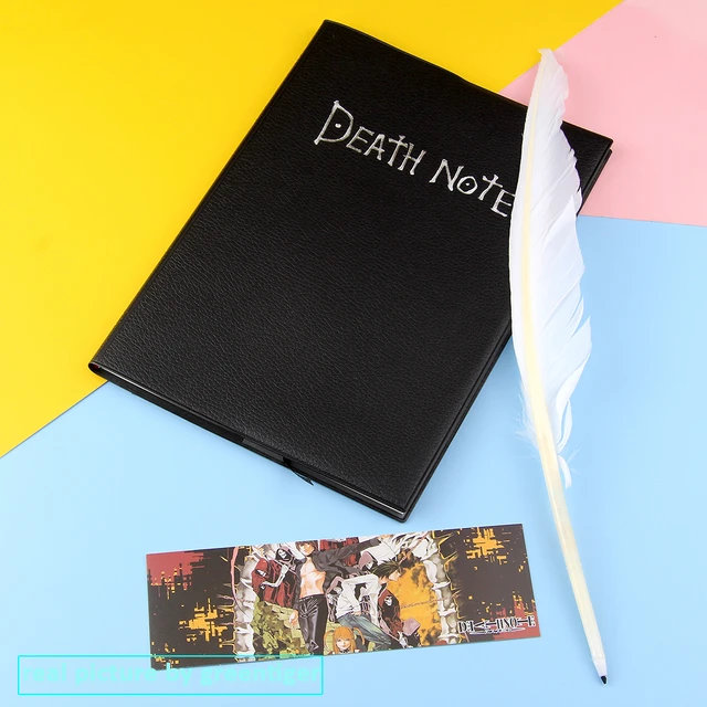 Anime Death Note Notebook Set Leather Journal And Necklace Feather Pen  Animation Art Writing Journal Death Note Notepad