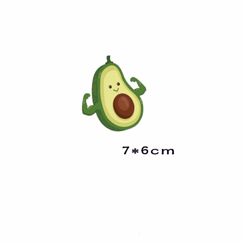 Avocado патч-наклейки на ткань для детей мультфильм фрукты нашивки для одежды волк-на теплопередачи DIY украшения аппликация для женщин Топ